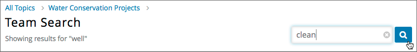 The search field on the topic page.