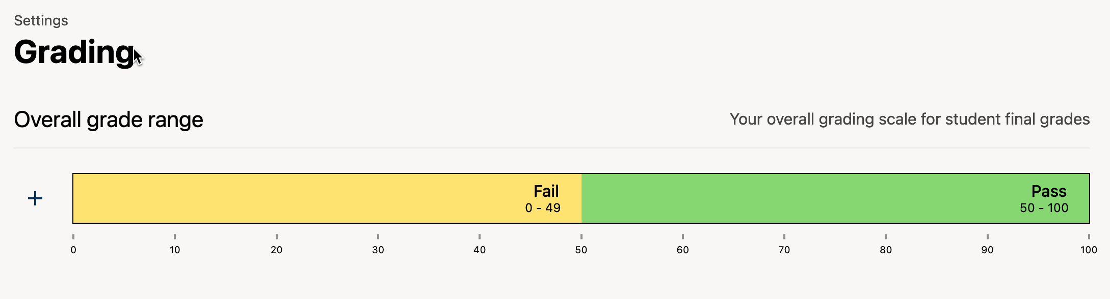 Image of the Grade Range control.